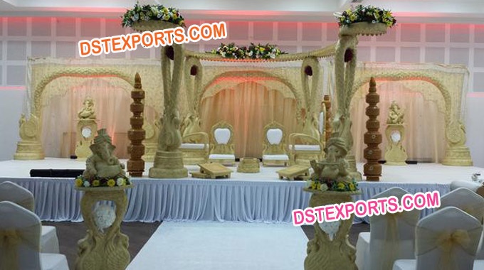 Maharaja Wedding Wooden Mandap