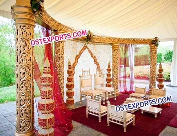 Wedding Golden Open Style Mandap