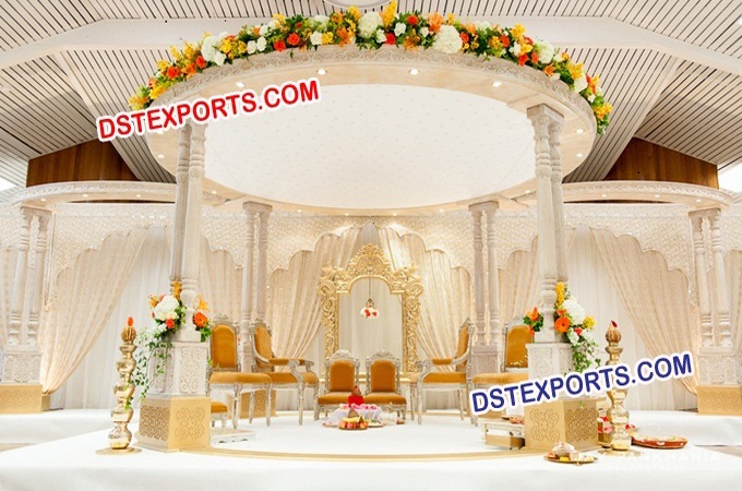 Hindu Wedding Decor Wooden Mandap