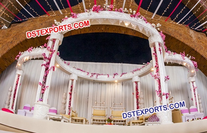 Wedding Six Pillar Wooden Hand Made Mandap