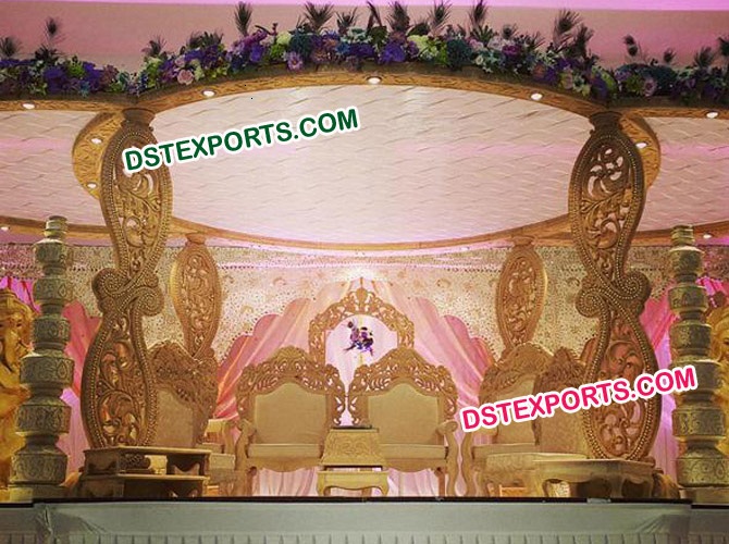 Indian Wedding Wooden Carry/Paisley Mandap