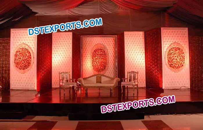 Leather Tufted Wedding Backdrop Panel Stage