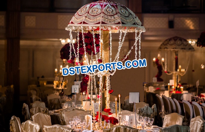 Wedding Table Decoration Embroidered Umbrella