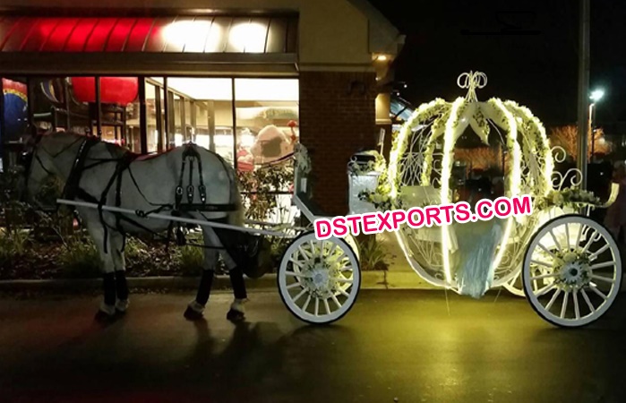 Lighted Princess Wedding Horse Carriage