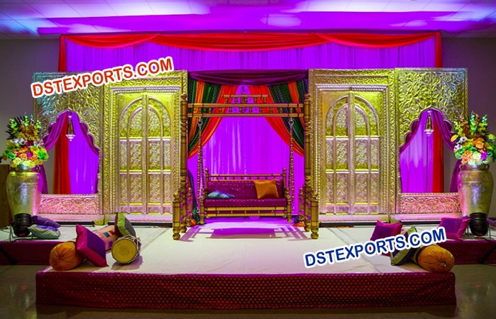 Traditional Design Indian Wedding Stage Backdrop