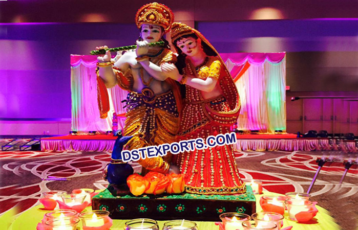 Radha Krishan Theme Garba Decoration