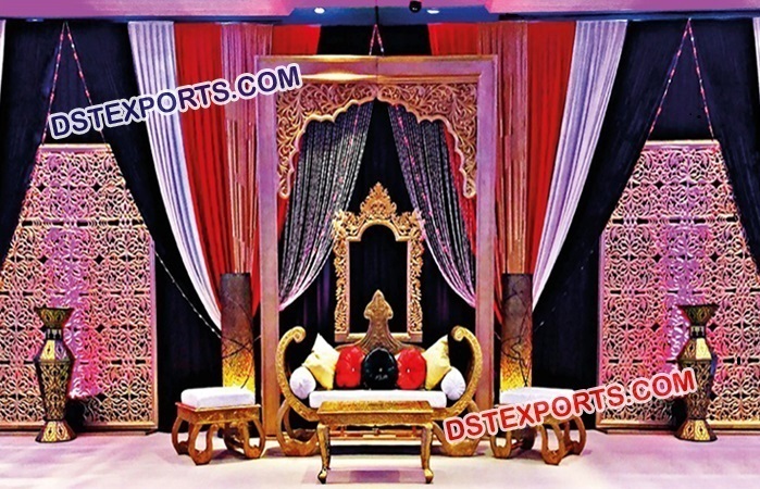 Muslim Wedding Carved Panels Wedding Stages