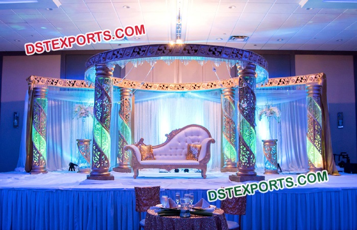 Bollywood Style Wedding Crystal Mandap Set