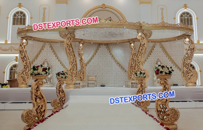 Stylish Wooden Hand Carved Mandap For Wedding
