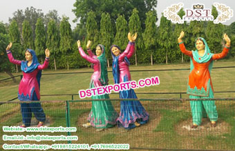 Punjabi Folk Culture  Singing Fiber Statue