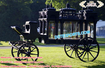 English Black Funeral Hearse Carriage
