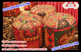 Rajasthani Embrodried Pouf/Mooda