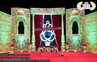Traditional Marriage Reception Stage Set