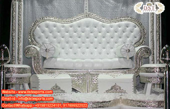 Arabian Wedding Stage Silver Sofa