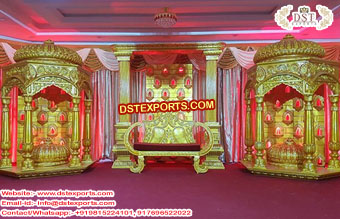 Traditional  Indian Wedding Golden Stage