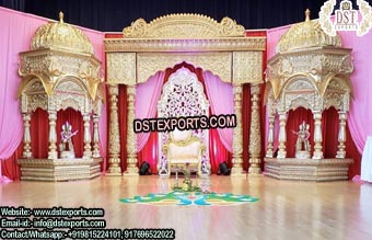 Traditional Rajwada Wedding Stage Set