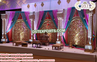 Rajwadi Rajasthani Wedding Stage Decor