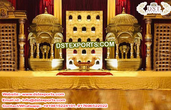 Majestic Mughal Theme Wedding Stage