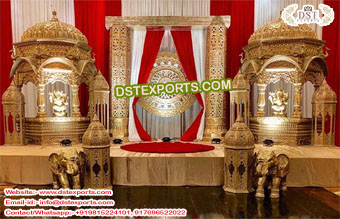 Mughal Theme Grand Wedding Stage