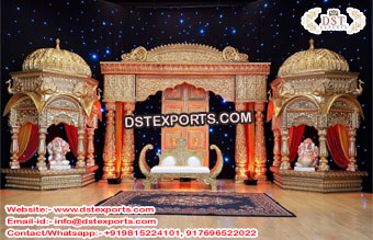 Maharaja Wedding Stage with Temple