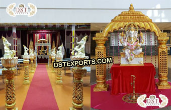Traditional Wedding Entrance Decor with Ganesha