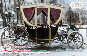 Victorian Brougham Horse Drawn Carriage