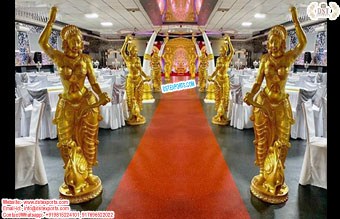 Indian Wedding Dancing Ladies Statue For Walkway