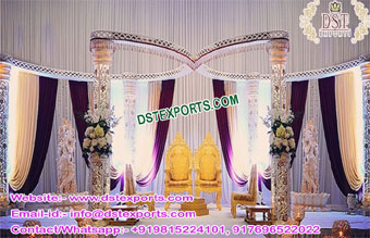 Elegant Hindu Wedding Butterfly Crystal Mandap