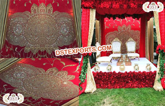 Maharani Wedding Stage Embroidered Backdrops