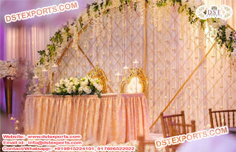 Stylish Wedding Half-moon Candle Wall Decoration