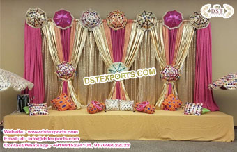 Glossy Wedding Stage Backdrop Curtains