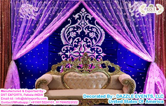 Dazzling Wedding Stage Embroidered Backdrop