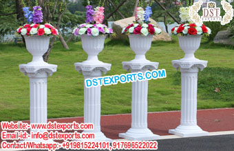 Roman Style FRP Pillars & Flower Pot