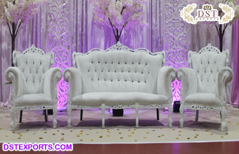 Wedding Party Decor White Sofa Loveseat