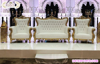White High Back Throne Wedding Furniture