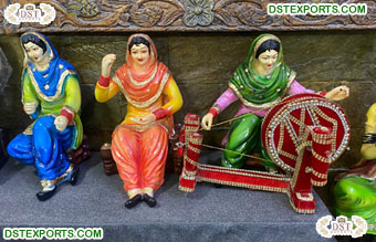 Punjabi Wedding Decor Table Centerpieces Statues