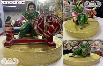 Traditional Punjabi Wedding Statues with Base
