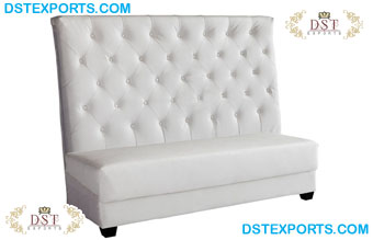 Wedding White Tall Back Two Seater Throne