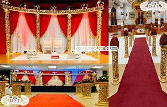 Open Golden Stage for Wedding Ceremony