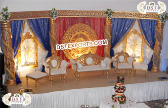 Wedding Open Theme Golden Stage Decor