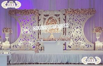 Elegant Wedding Stage Backdrop White Frames