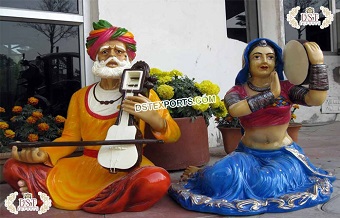 Rajasthani Statue Playing Musical Instrument