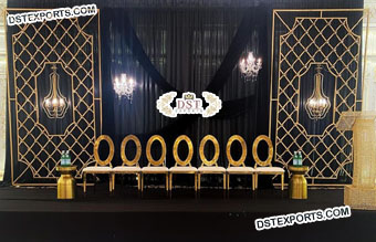 Stunning Wedding Stage Candle Wall Backdrop