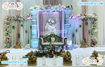 Traditional Radha Krishna Wedding Stage Decor