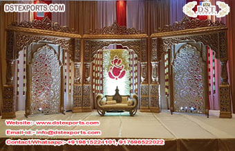 Traditional Stage Decoration for Wedding Reception