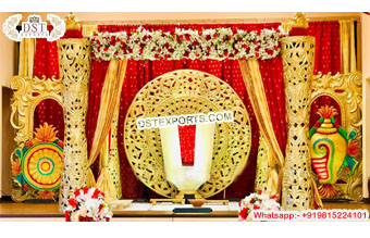 Elegant Event Wedding Golden Stage Decor