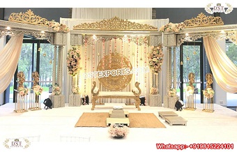 Stylish Maharani Wedding FRP Pillars Stage