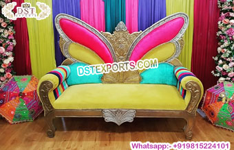 Vibrant and Colorful Wedding Sofa Couch