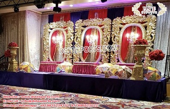 Golden Frames Panel for Mehndi Event Decor