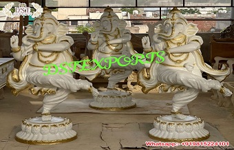 Decorative Fiber Dancing Ganesha in Nataraja Pose